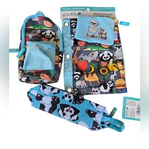 NWT Yoobi Panda and Animal Print School Set